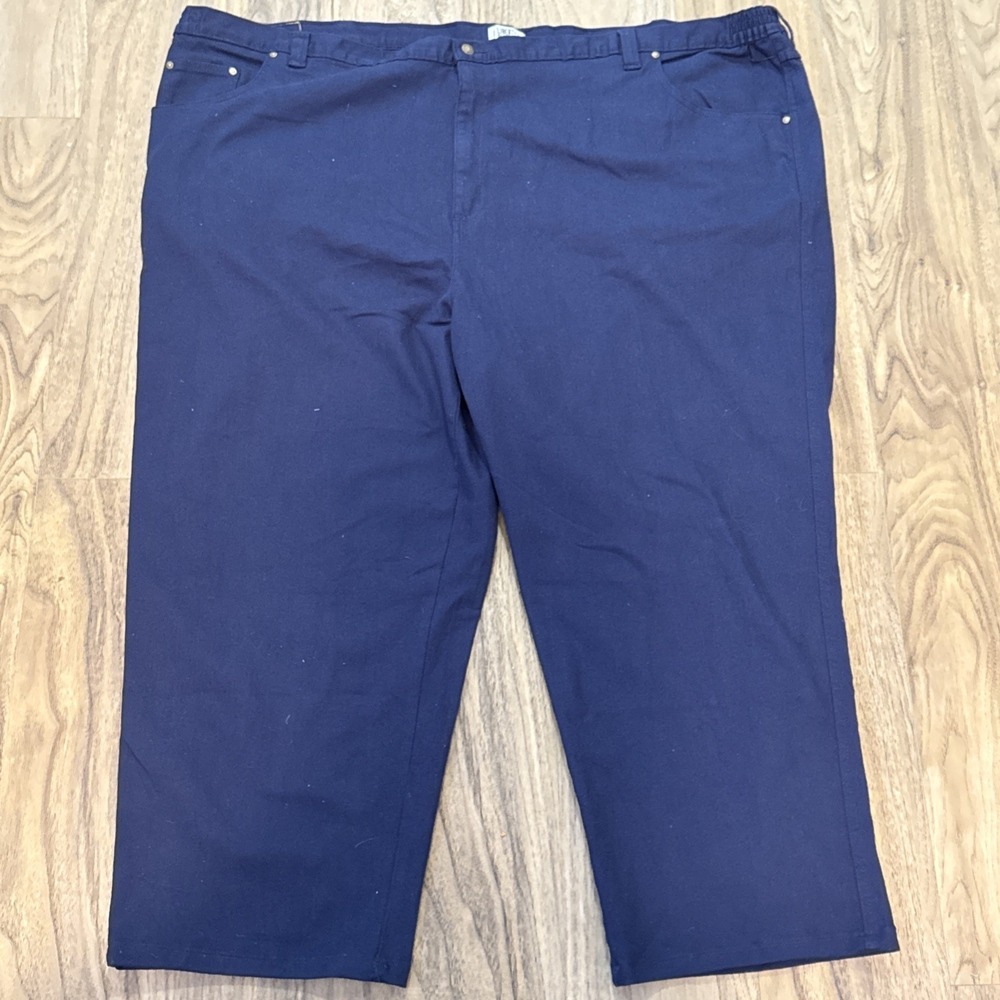 Liberty Blues Men's 58 X 40 Tall Relaxed-Fit Navy Blue Cotton Pants NWT